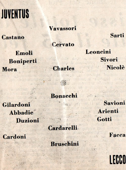 Ritorna a Lecco la Juventus U23: l'ultima partita dei bianconeri risale al  1967 - Leccoonline